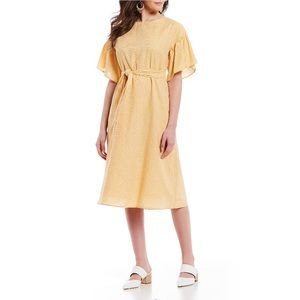 Cremieux Natalia Tie Front Ruffle Sleeve Dress